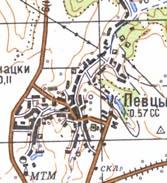 Топографічна карта Півців