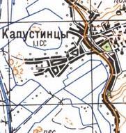Topographic map of Kapustyntsi