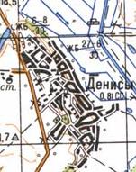 Топографічна карта Денисів