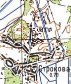 Топографическая карта Строковой