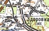 Топографическая карта Здоровки