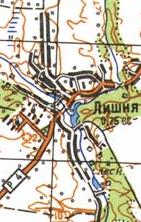 Топографическая карта Лишни