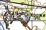 Топографічна карта Коржів