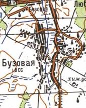 Топографическая карта Бузовой