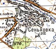 Топографическая карта Сеньковки