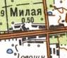 Топографическая карта Милой