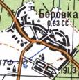 Топографическая карта Боровки