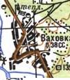 Топографическая карта Ваховки
