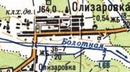 Топографическая карта Олизаровки