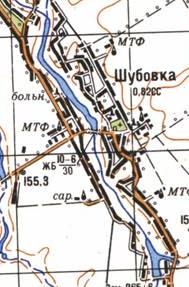 Топографічна карта Шубівки