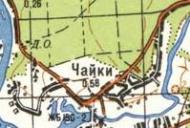 Топографічна карта Чайок