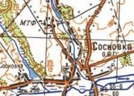 Топографическая карта Сосновки
