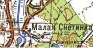 Топографическая карта Малой Снетинки