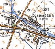 Топографічна карта Сулимівки