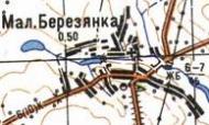 Топографічна карта Малої Березянка