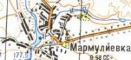 Топографическая карта Мармулиевки