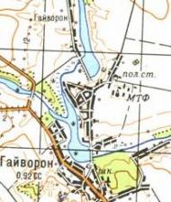 Топографічна карта Гайворона