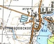 Топографічна карта Городище-Пустоварівського