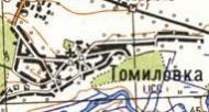 Топографическая карта Томиловки