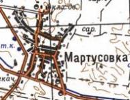 Топографическая карта Мартусовки