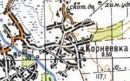 Топографическая карта Корнеевки