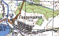 Топографическая карта Гавронщины