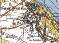 Топографічна карта Нових Петрівців
