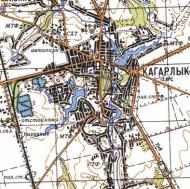 Топографическая карта Кагарлыка