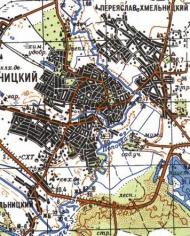 Топографічна карта Переяслав-Хмельницького