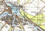 Topographic map of Tetiiv