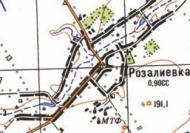 Топографічна карта Розаліївки