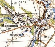 Топографическая карта Макеевки