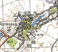 Топографічна карта Потіївки