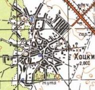 Топографічна карта Хоцьок