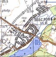 Топографическая карта Масловки
