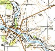 Топографічна карта Антоньового