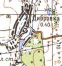 Топографическая карта Дибровки