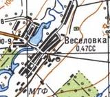 Топографическая карта Веселовки