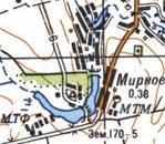 Топографічна карта Мирного