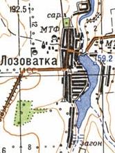 Топографічна карта Лозуватки