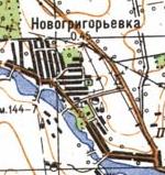 Топографічна карта Новогригорівки