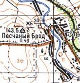 Топографическая карта Песчаного Брода