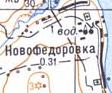 Топографическая карта Новофедоровки