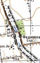 Топографическая карта Федиевки