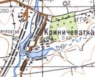 Топографическая карта Криничеватки