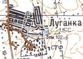 Топографическая карта Луганки