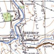 Топографическая карта Лавровки