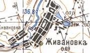 Топографическая карта Живановки