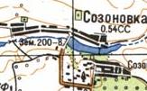 Топографическая карта Созоновки