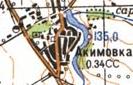 Топографическая карта Акимовки